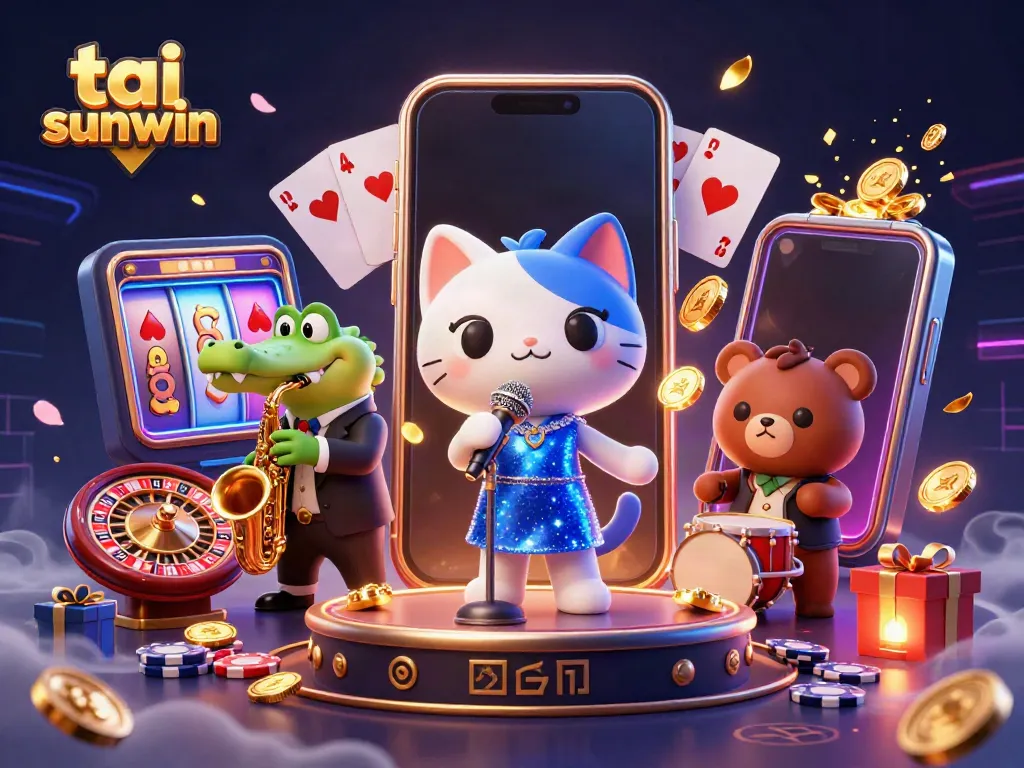 Experience engaging gameplay at tai sunwin through a vibrant casino-themed illustration.