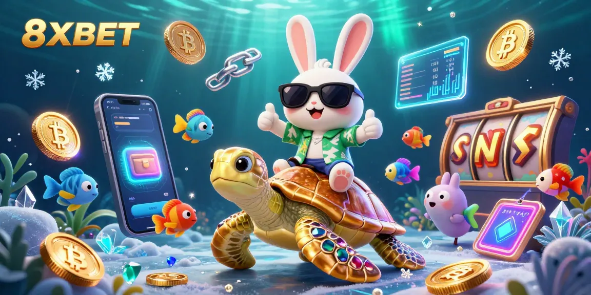 Engage with thrilling games at 8XBET featuring fun characters in vibrant casino scenes.