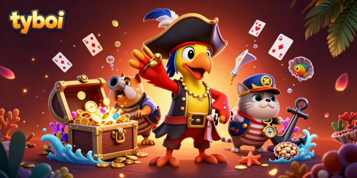 Spin the reels with excitement at tyboi's vibrant pirate-themed casino adventure!