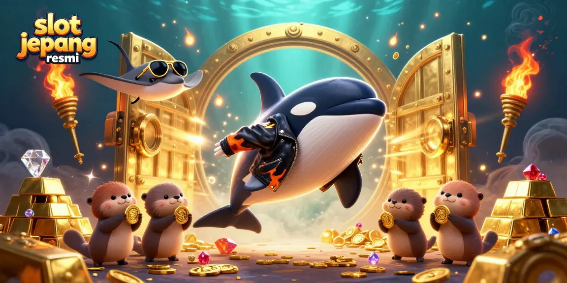 Experience the excitement of slot jepang resmi with vibrant characters jumping into action amidst golden treasures