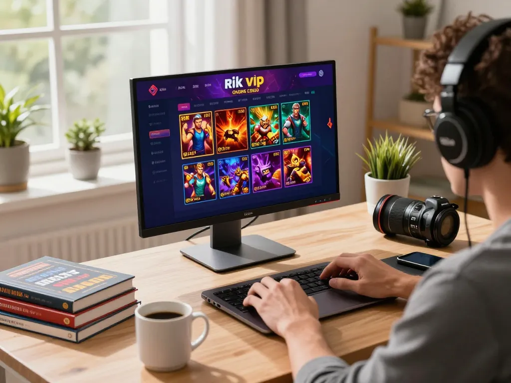 Playing games on the rik vip online casino app with vibrant interface and colorful graphics.