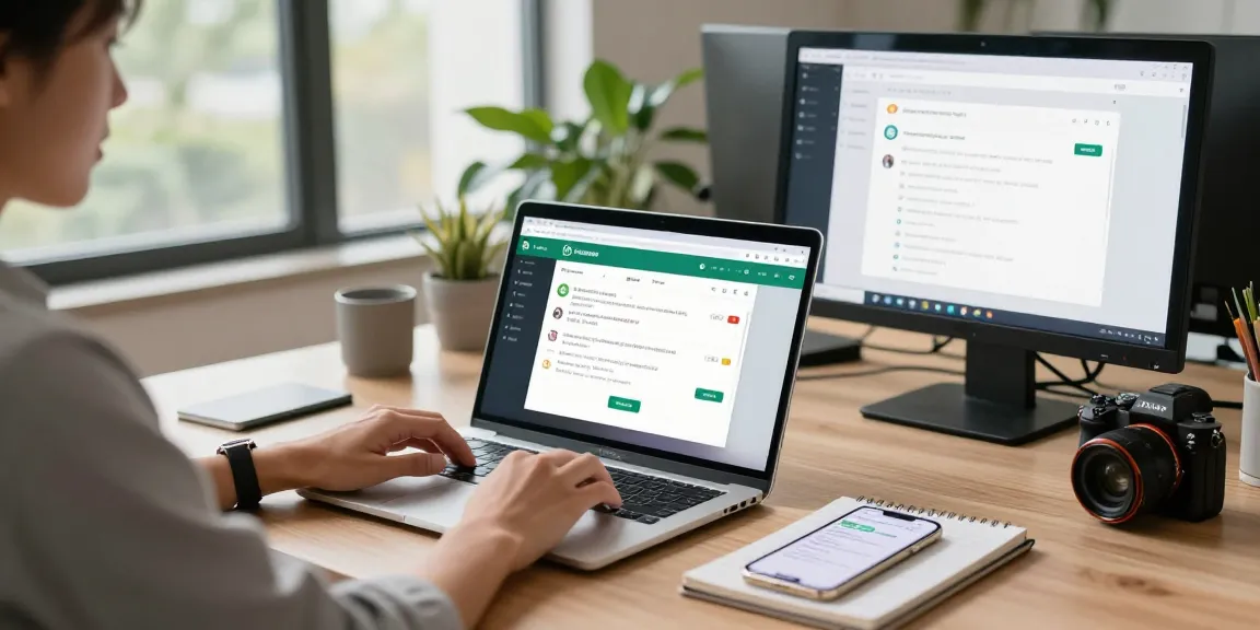 Seamless access to WhatsApp網頁版 in a modern professional workspace.