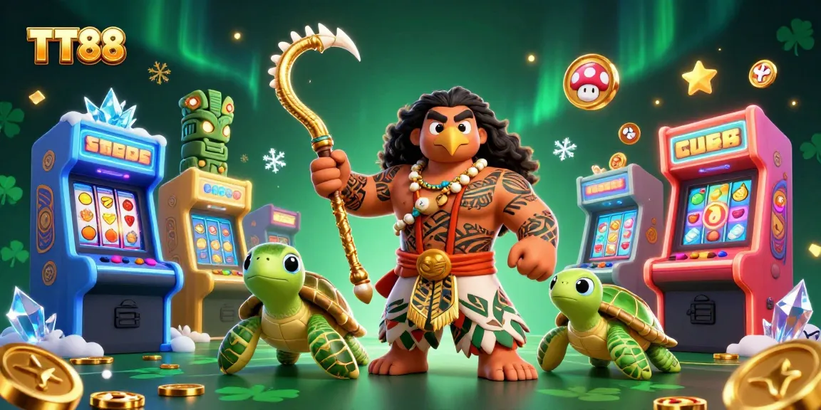 Engage in thrilling gaming adventures at TT88 with colorful slots and a stunning 3D scene.