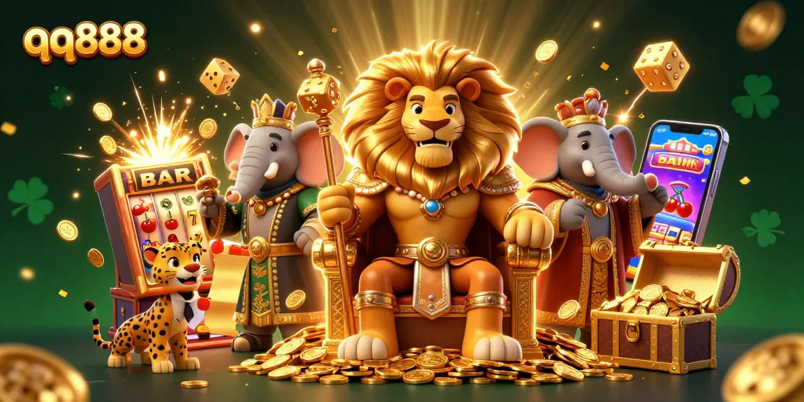 Engage with the thrilling world of qq888 as the lion king rules the casino realm amidst jackpots and adventure.