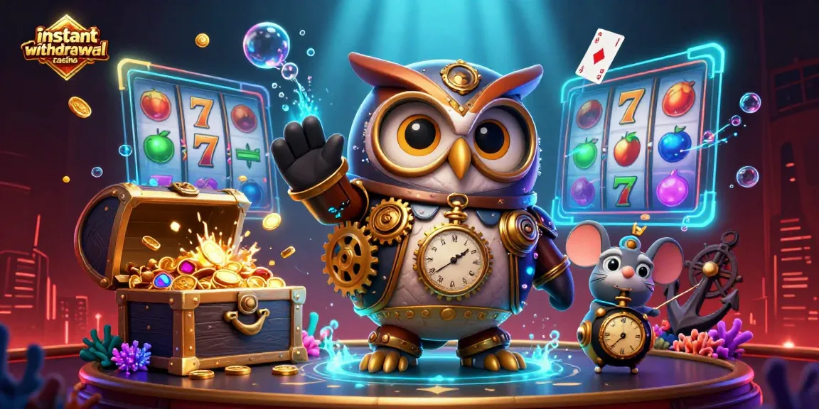 Experience the excitement at an instant withdrawal casino with vibrant slots, jam-packed with gold coins and animated characters.