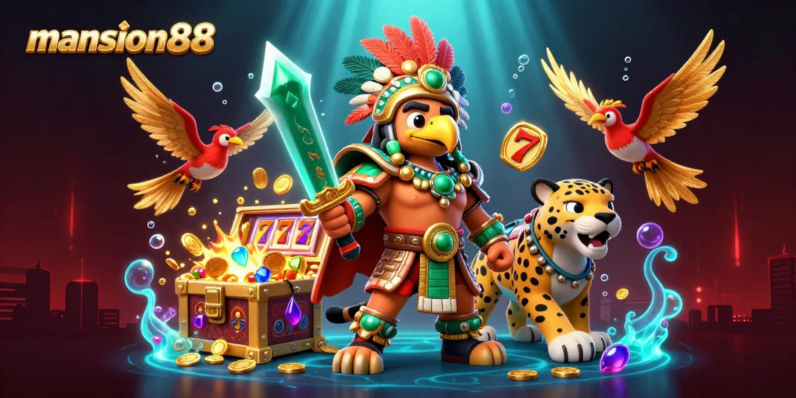 Experience excitement at mansion88 with thrilling slot reels and characters in action.