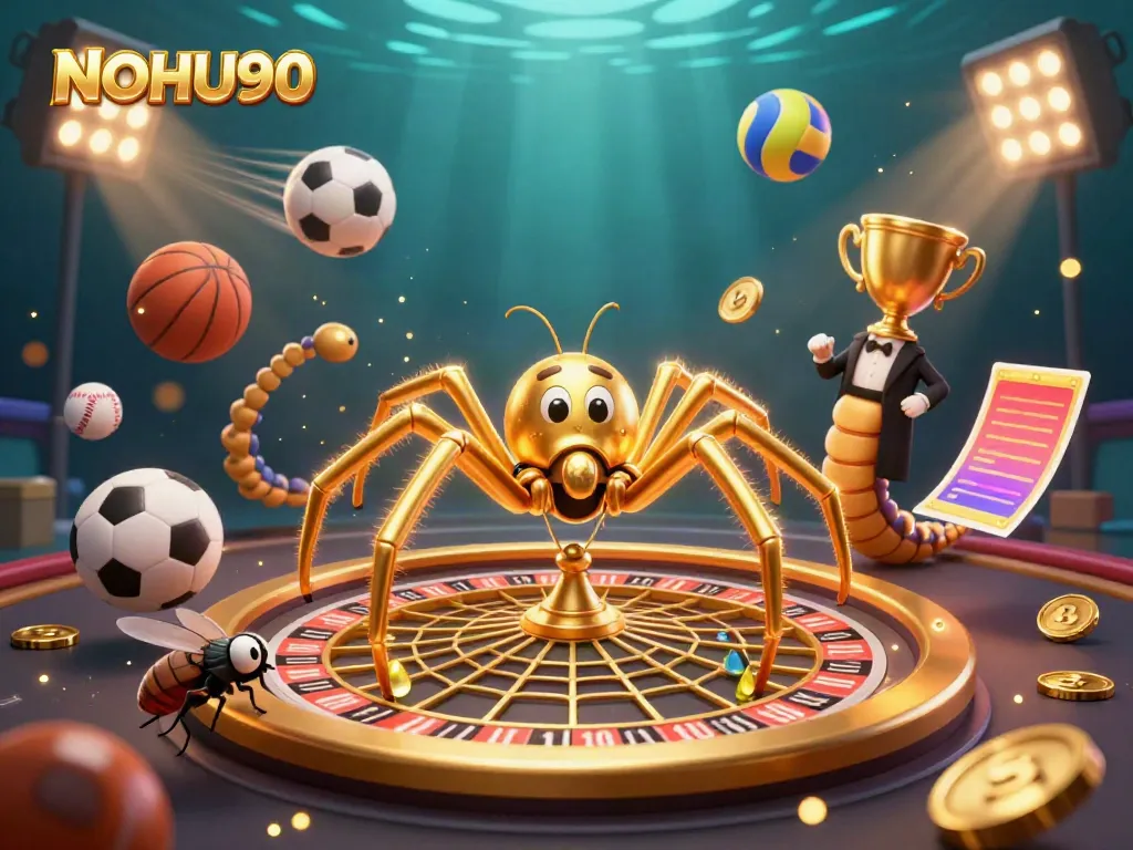 Engage with the exciting world of NOHU90 as iconic characters come to life in a vibrant casino setting.