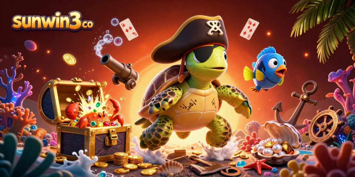 Experience thrilling moments at sunwin3 co with cartoon characters amidst vibrant underwater treasures.