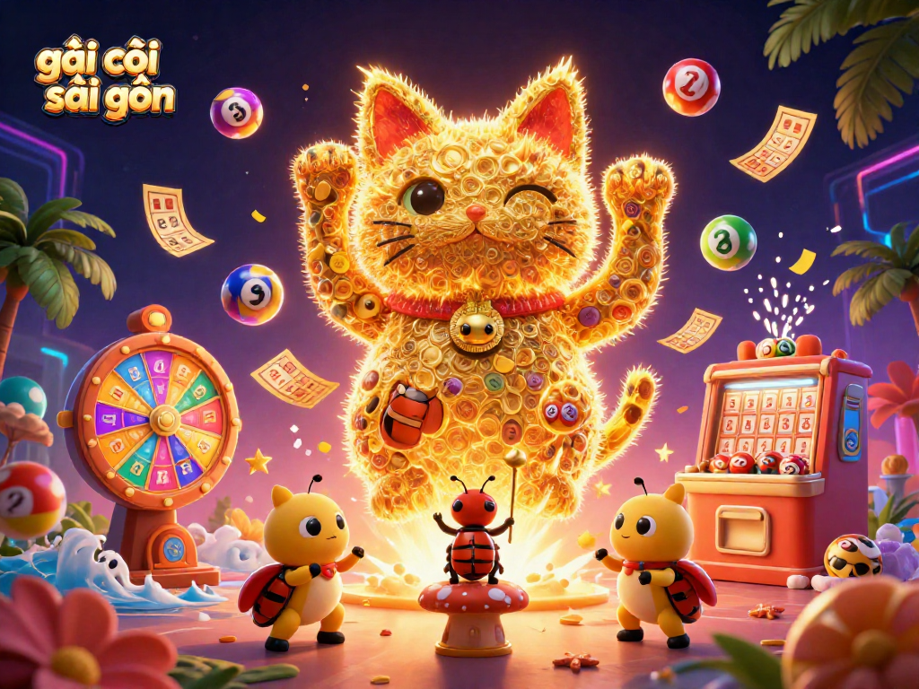 Engage with the vibrant world of gái gọi sài gòn through a colorful and dynamic casino-themed illustration.