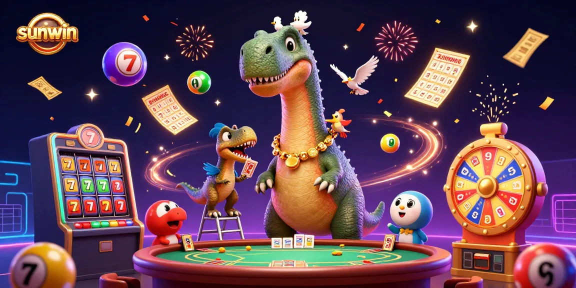 Engage with sunwin's exciting gaming world featuring a festive casino scene.